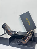 Alaïa Mesh and Patent Leather Pumps (Black)