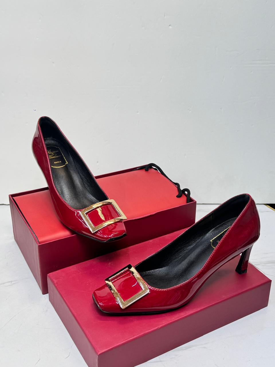 Roger Vivier Belle Vivier Pumps (Red)