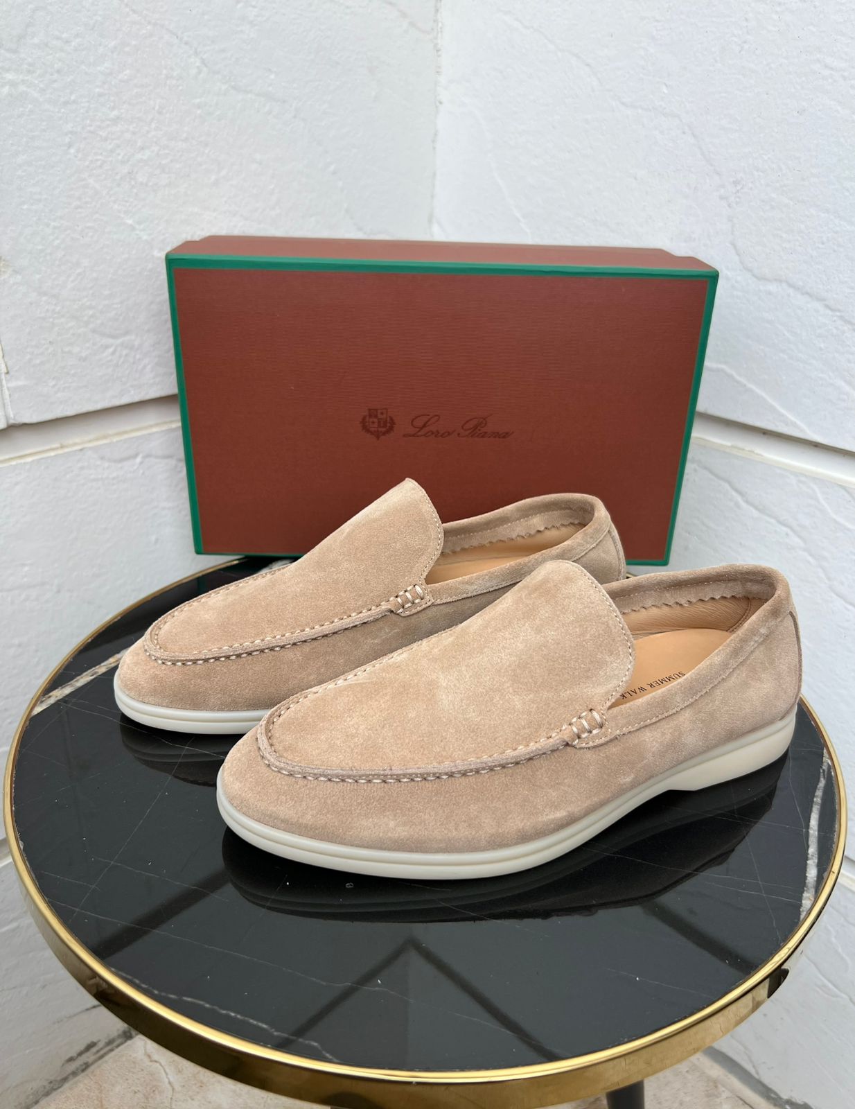 Loro Piana Summer Walk Loafers (Sand/Beige)