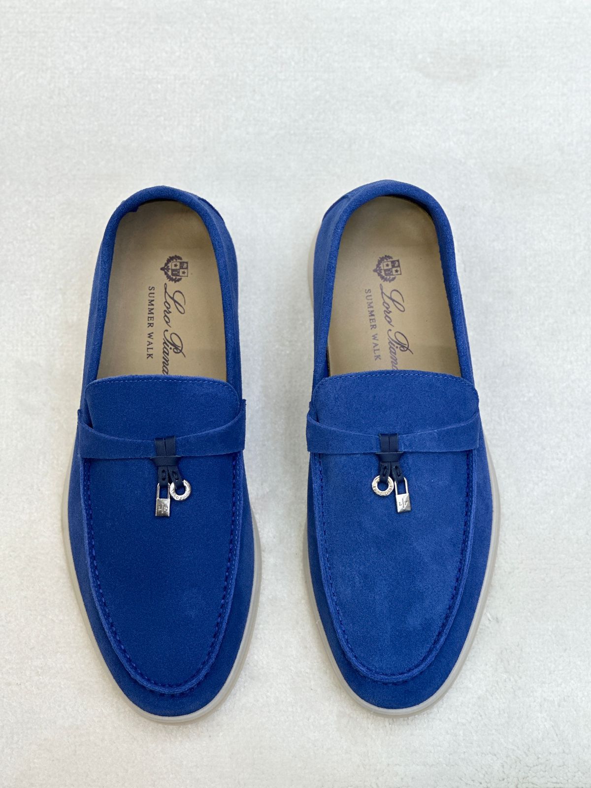 Loro Piana Summer Walk Loafers (Royal Blue)