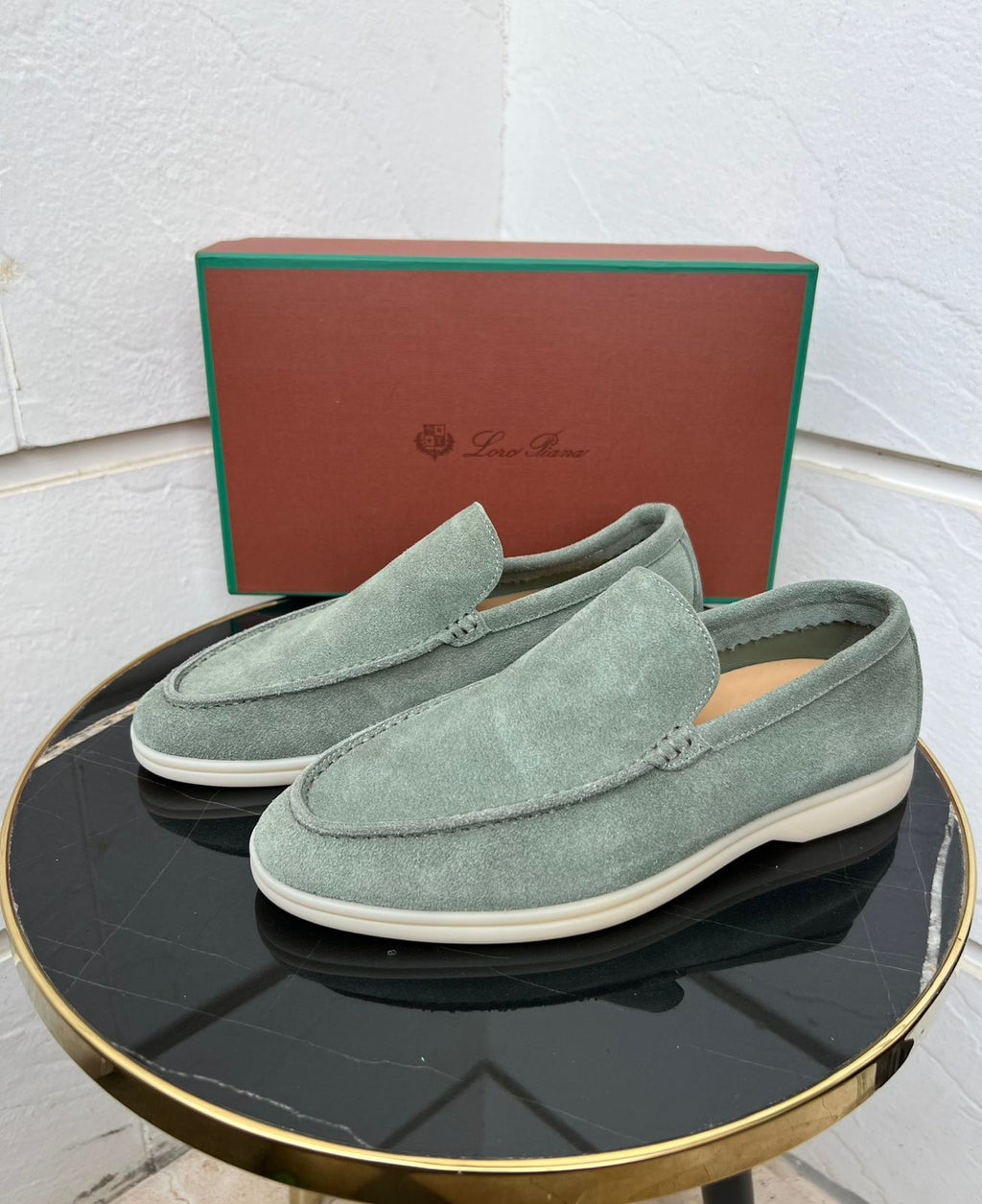 Loro Piana Summer Walk Loafers (Mentha/Light Green)