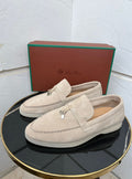 Loro Piana Summer Walk Loafers (Off-White/Stucco)
