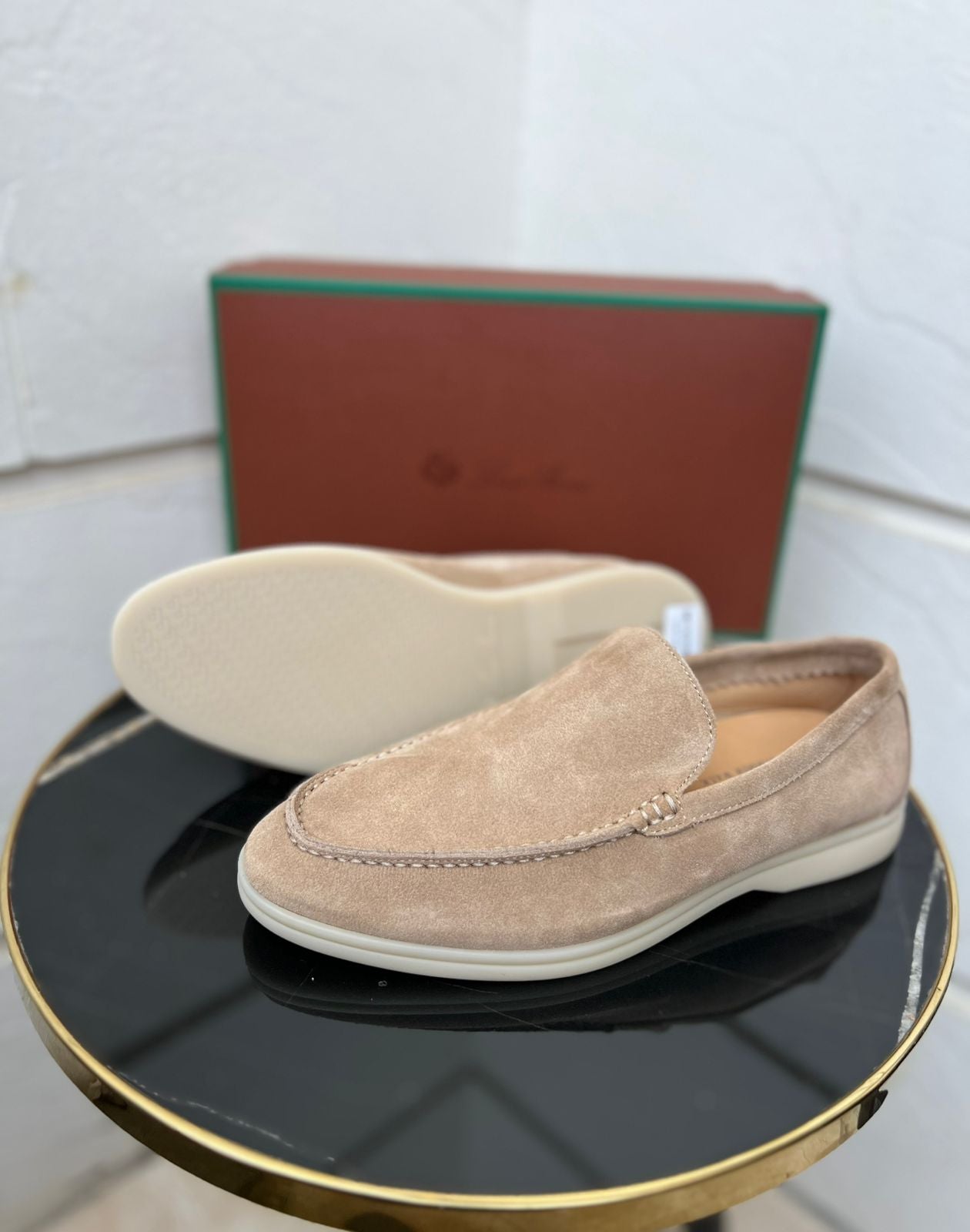 Loro Piana Summer Walk Loafers (Sand/Beige)
