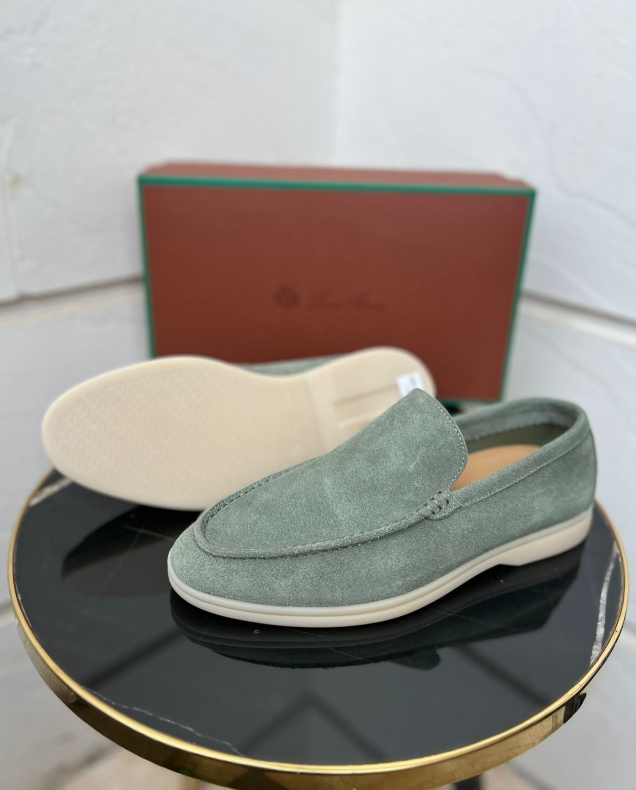 Loro Piana Summer Walk Loafers (Mentha/Light Green)
