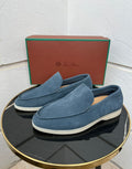 Loro Piana Summer Walk Loafers (Deep Blue/Teal)