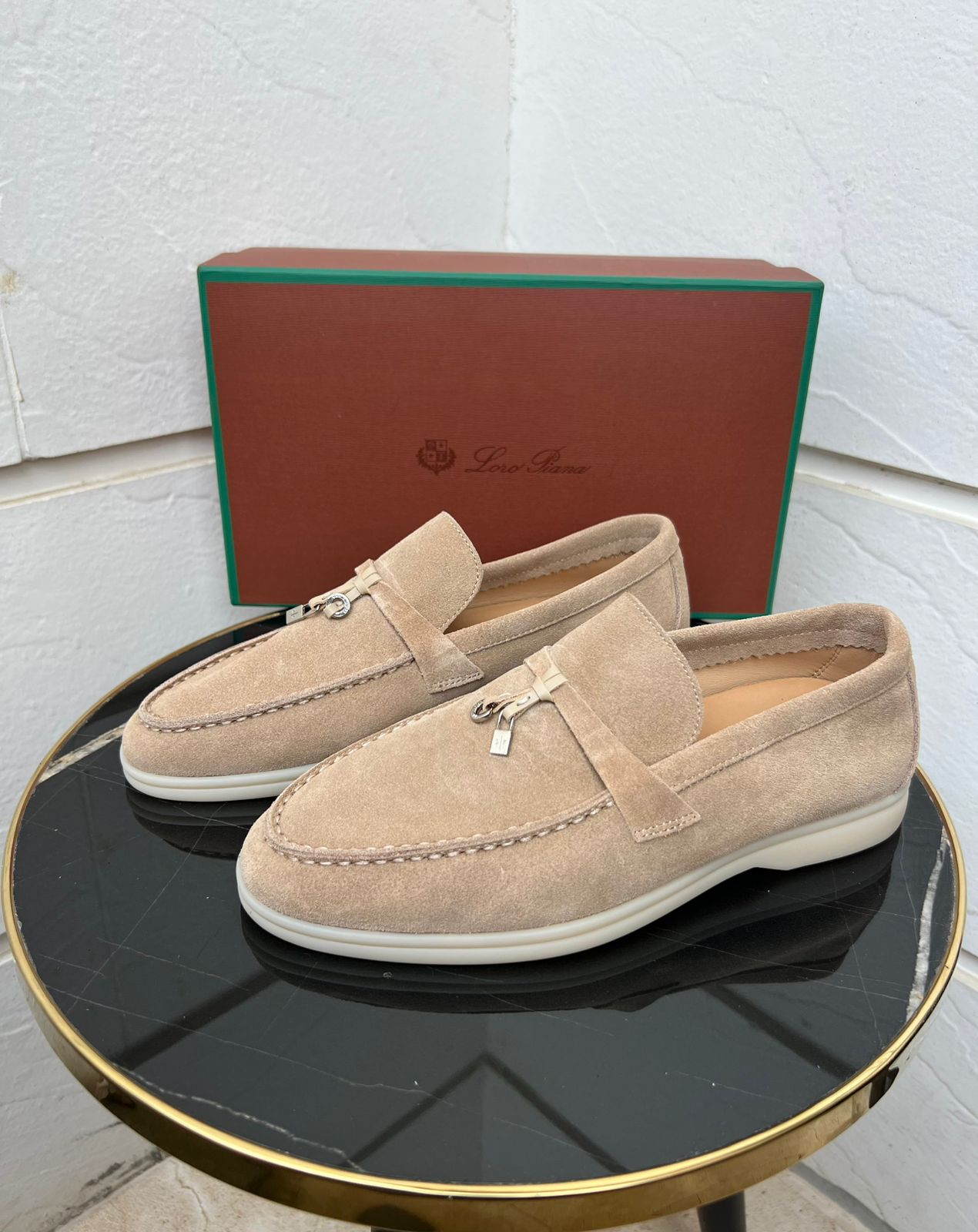 Loro Piana Summer Walk Loafers (Sand/Beige)