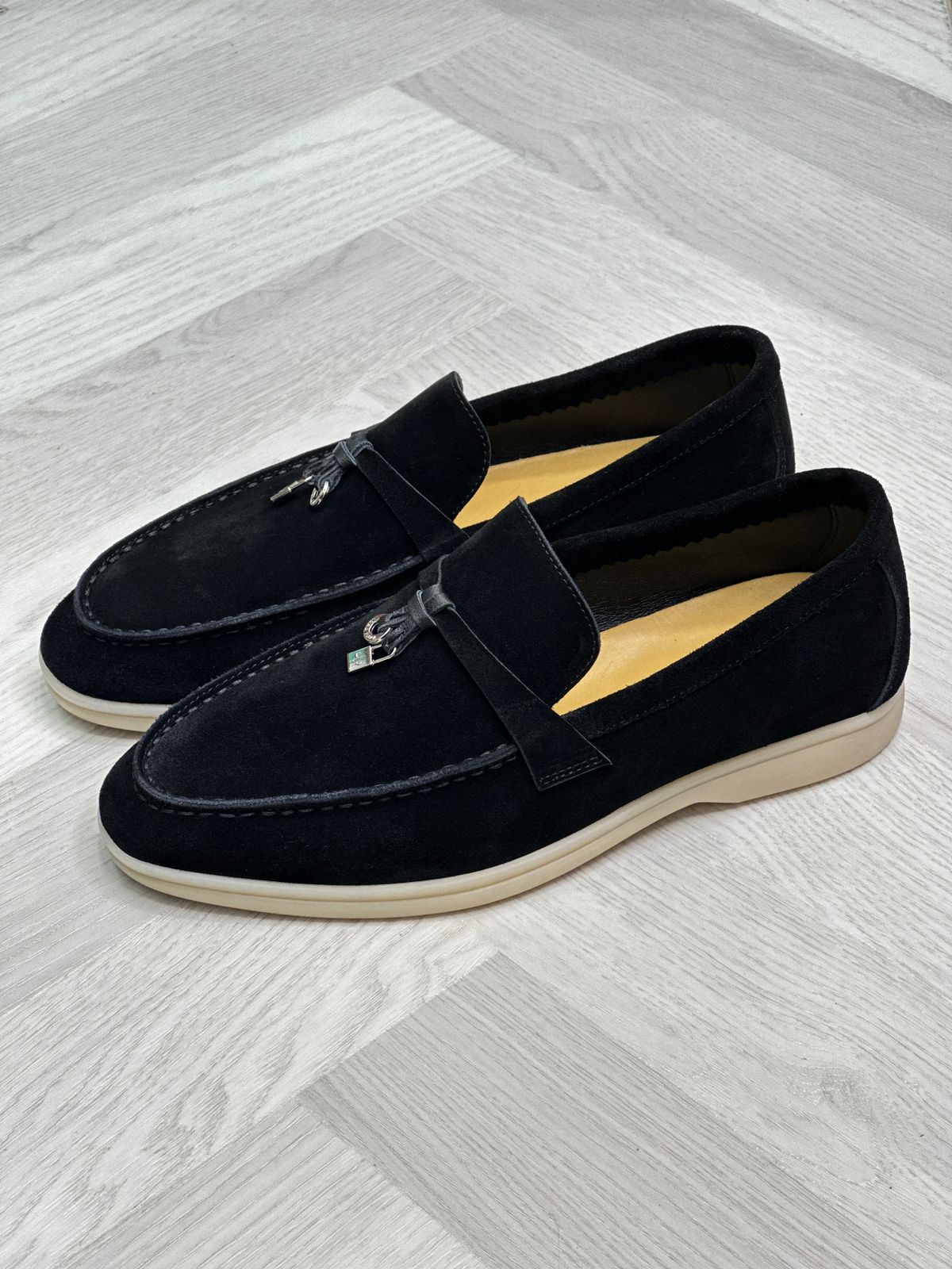 Loro Piana Summer Walk Loafer (Black Suede)