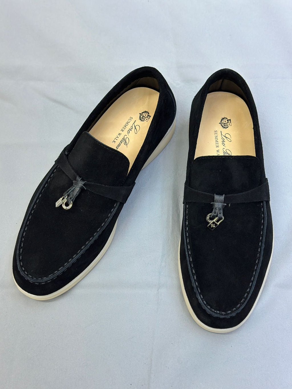 Loro Piana Summer Walk Loafer (Black Suede)