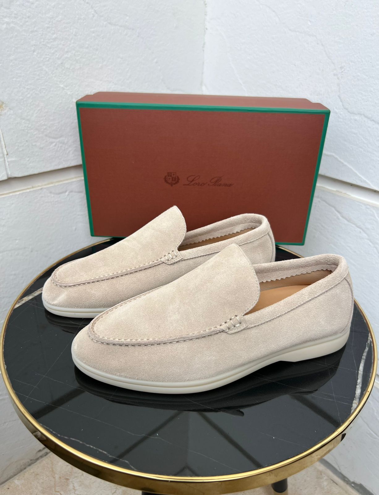 Loro Piana Summer Walk Loafer (Stucco / Light Beige Suede)