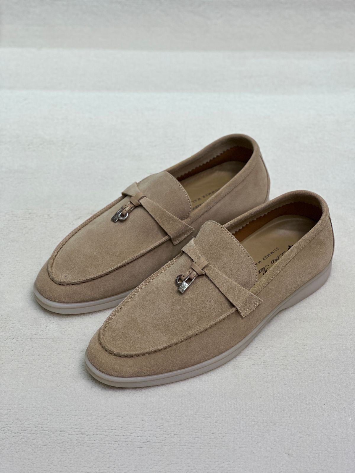 Loro Piana Summer Walk Loafer (Sand / Beige Suede)