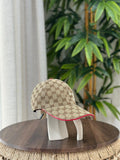 The North Face x Gucci GG Canvas Baseball Hat (Beige/Ebony/Red)