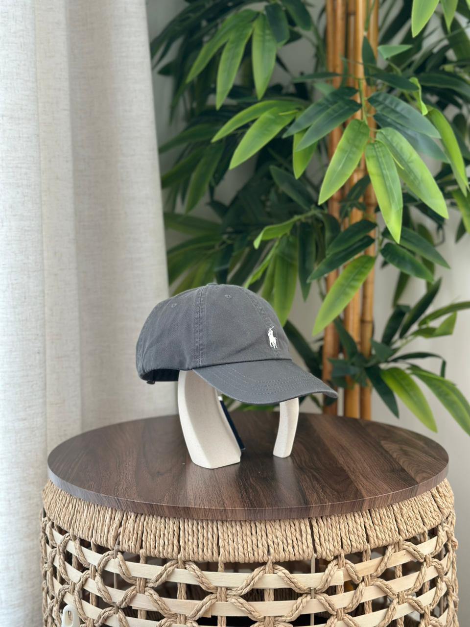 Polo Ralph Lauren Cotton Chino Ball Cap (Charcoal Grey / White Pony)