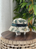 Christian Dior D-Chapeau Butterfly Around Bucket Hat (Beige / Green Multicolor)