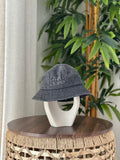 Miu Miu Denim Bucket Hat (Black/Dark Gray)