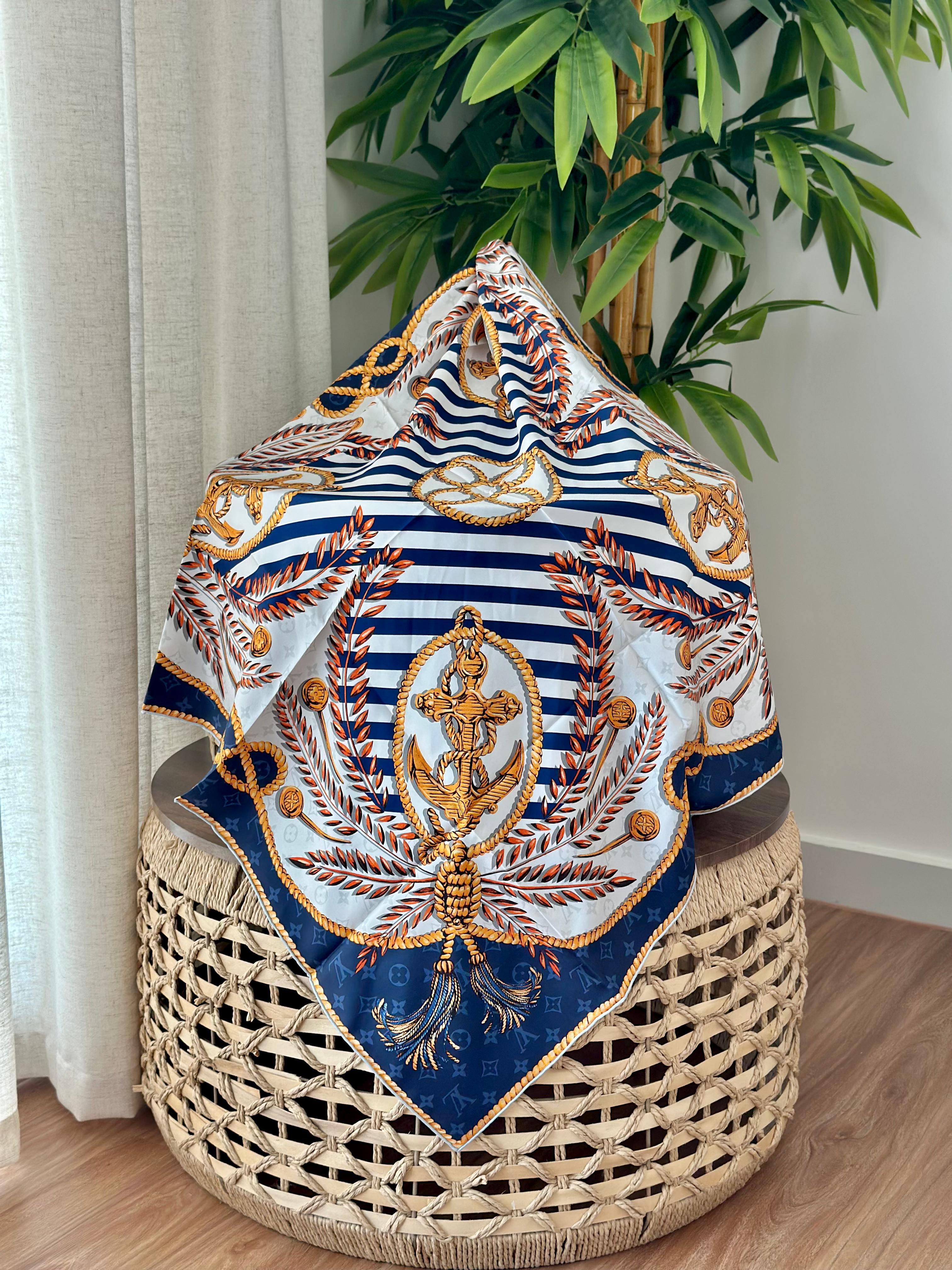 Louis Vuitton Nautical Square 90 (Navy/White)