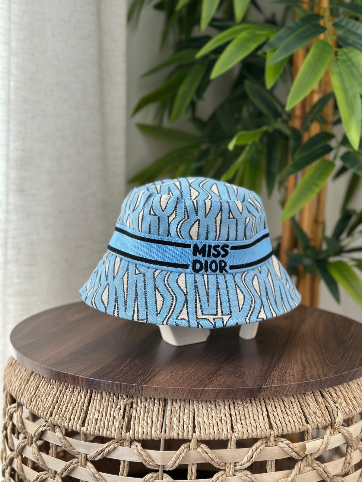 Miss Dior Bucket Hat (Blue & White)