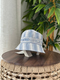 Dior D-Oblique Bucket Hat (Light Blue / White)