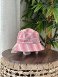Dior Teddy-D Bucket Hat with Dioriviera Motif (Pink/White)