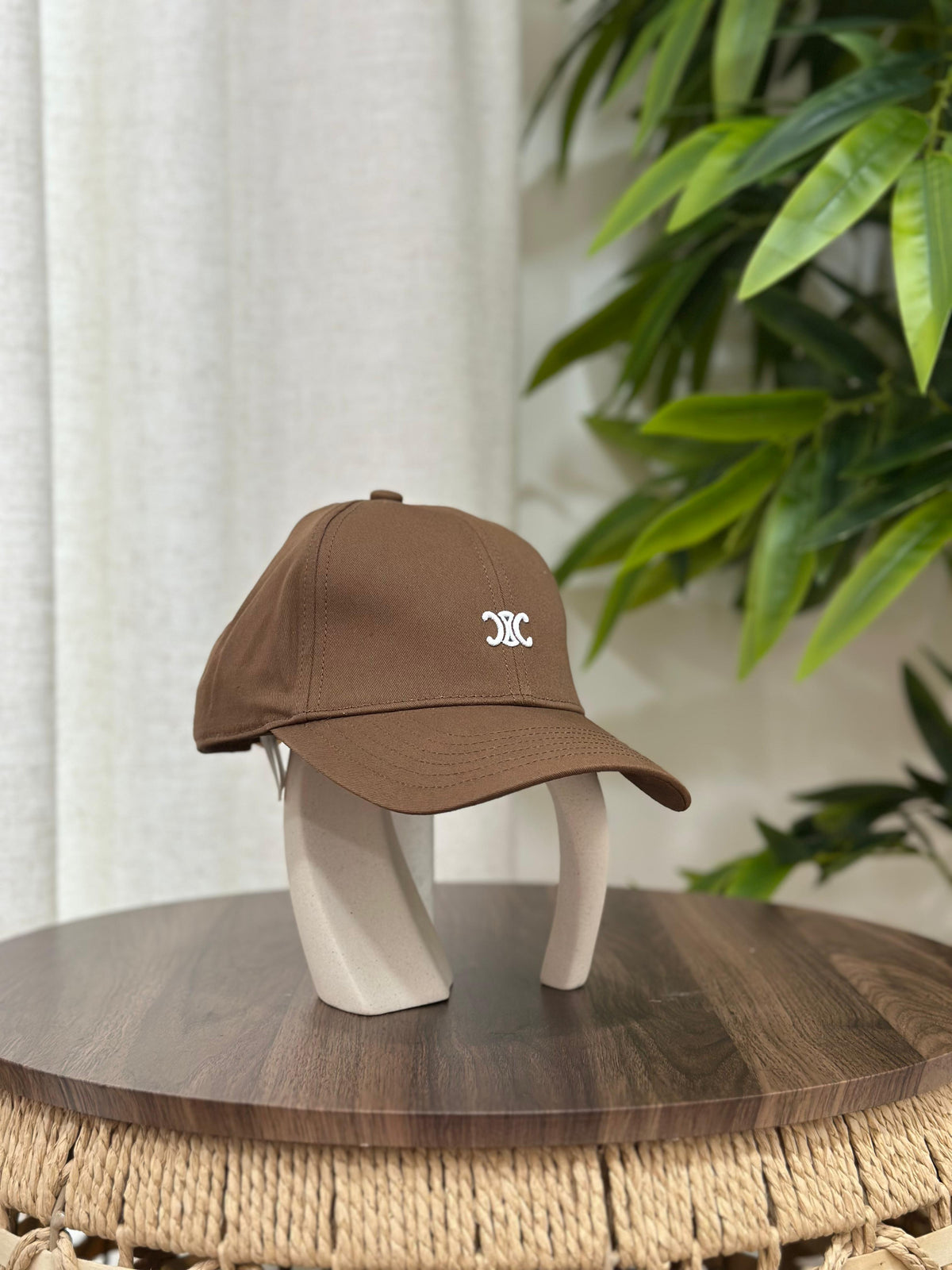 Celine Small Triomphe Baseball Cap (Brown)