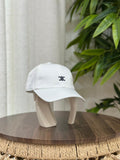 Celine Small Triomphe Baseball Cap (White)