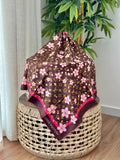 Louis Vuitton Monogram Cherry Blossom Square 90 (Brown/Pink)
