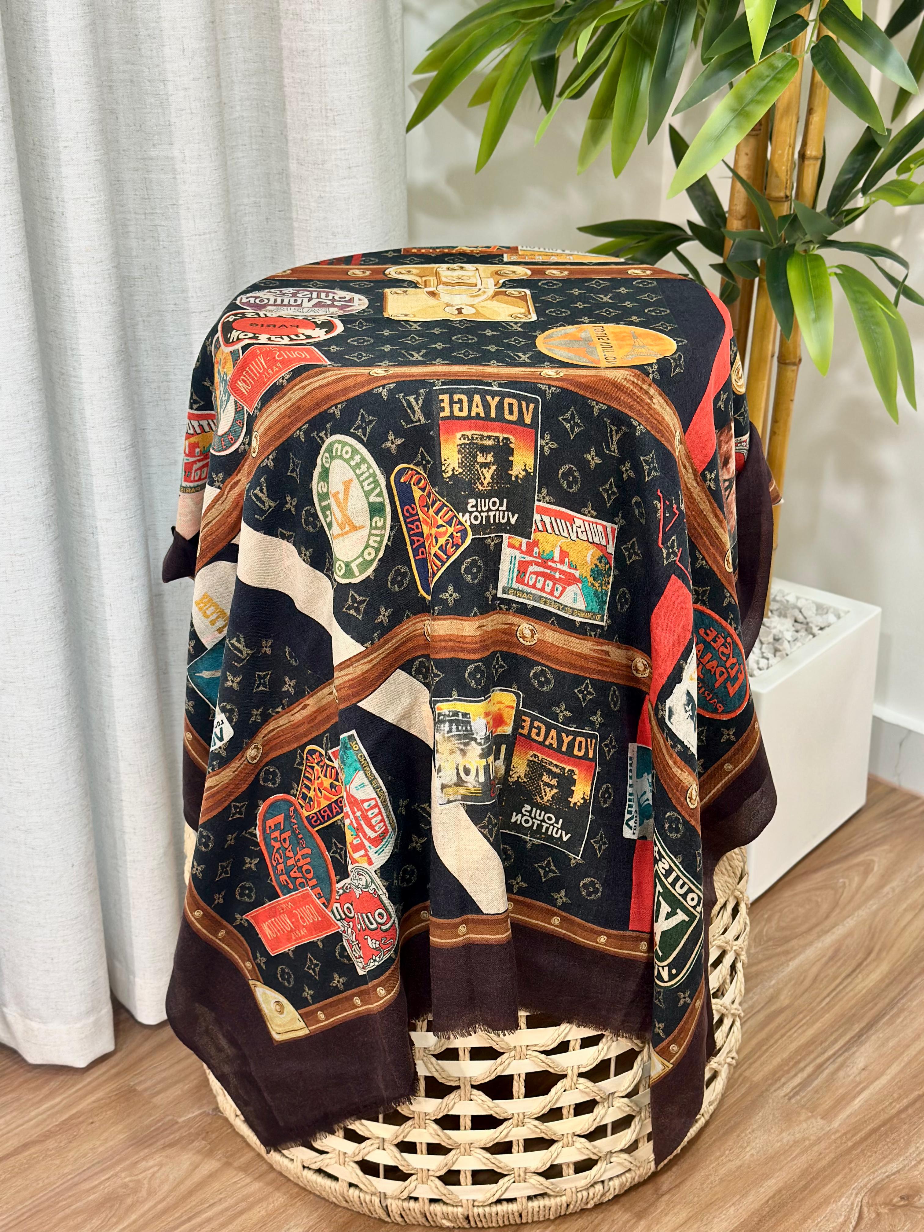 Louis Vuitton World Tour Monogram Scarf (Black/Multi)