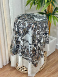 Dior "Around the World" Floral Scarf (White/Multi)