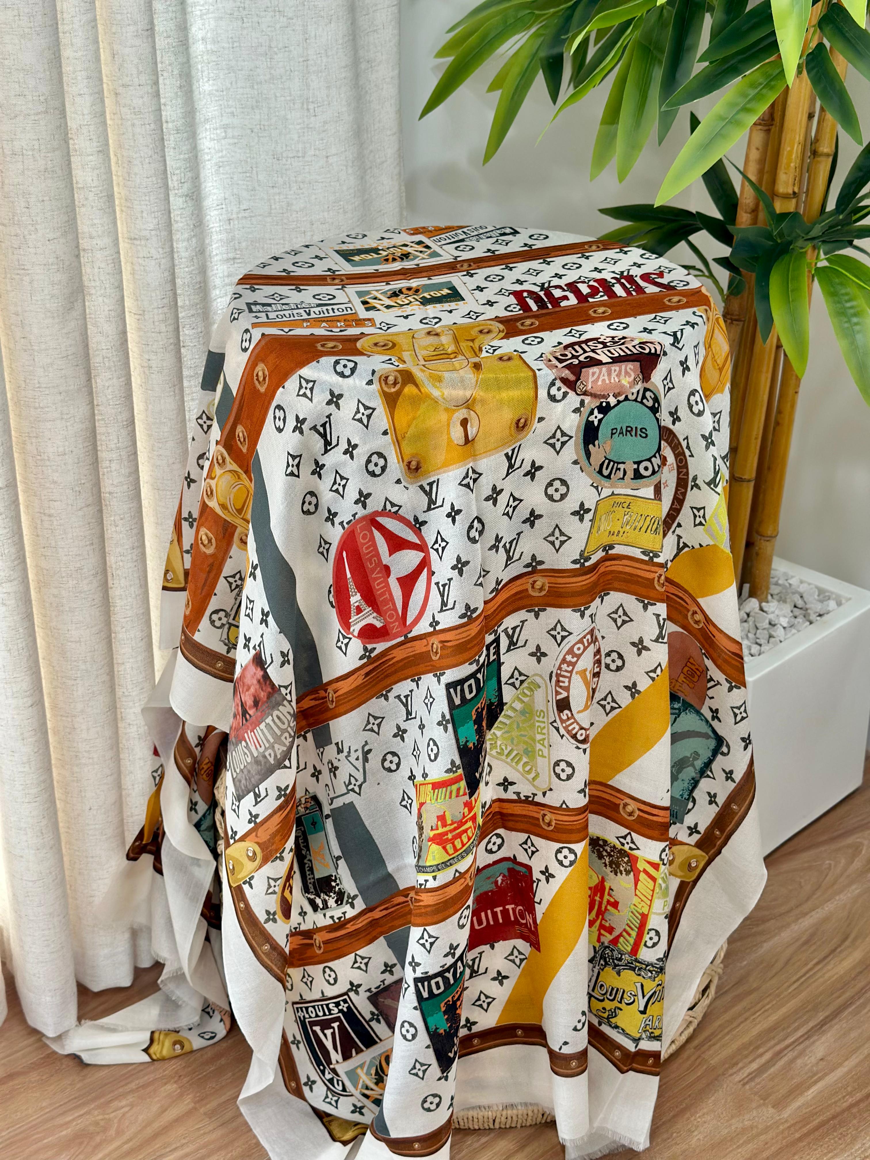 Louis Vuitton World Tour Monogram Scarf (White/Multi)