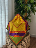 Gucci Belt Print Silk Scarf (Yellow/Purple/Green)