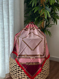 Gucci Belt Print Silk Scarf (Pink/Red)