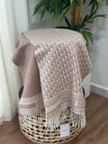 Dior Oblique Blanket Scarf (Beige/White)