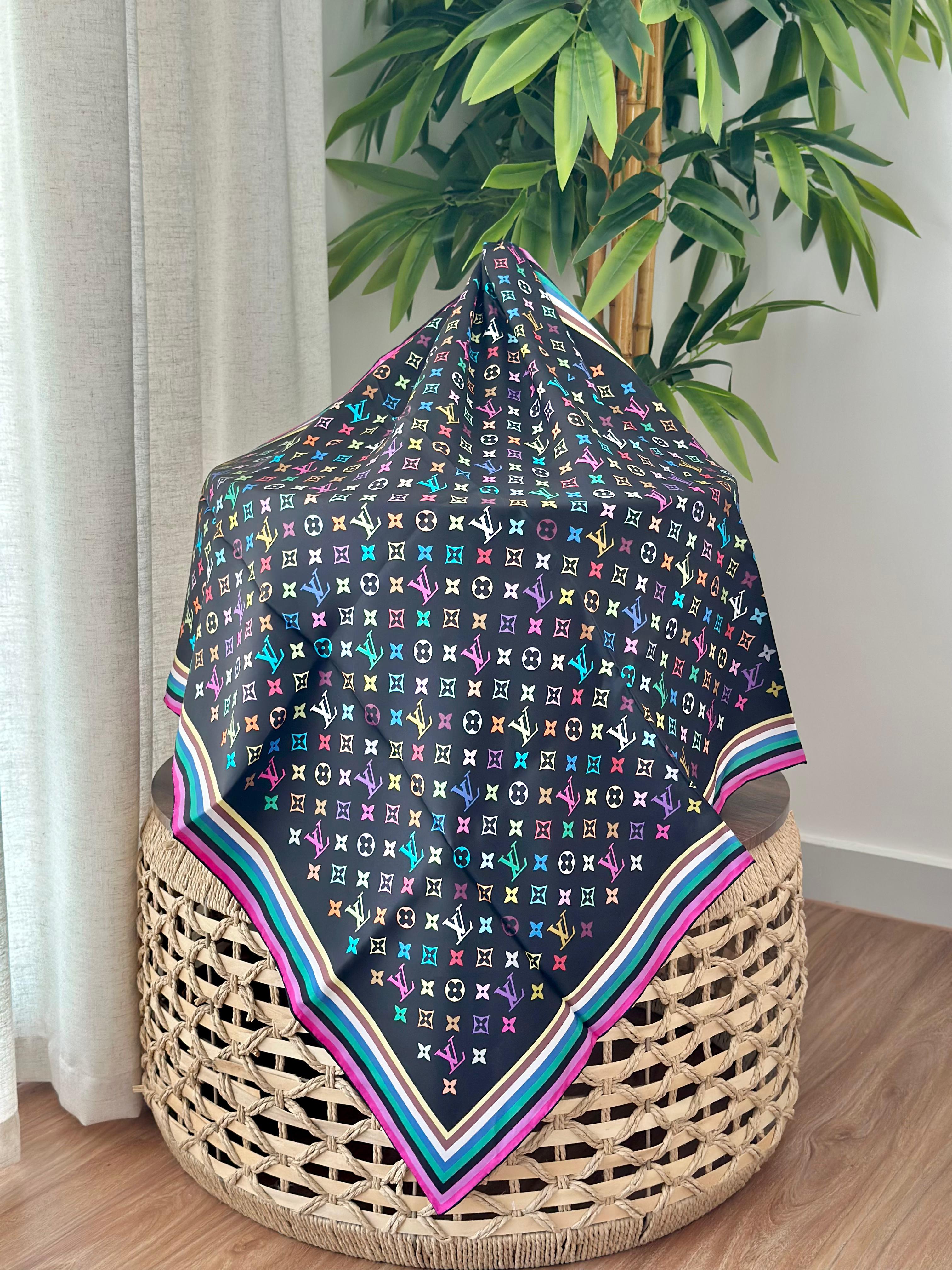 Louis Vuitton Monogram Multicolor Square 90 (Black)