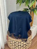 Loro Piana The Lotus Flower Scarf (Navy Blue)