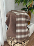 Loro Piana Double Face Scarf (Brown/Cream Check)