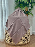 Chanel Camellia Jacquard Silk Scarf (Taupe/Mauve)