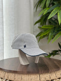 Hermès Nevada Cap (White/Marine Pattern)