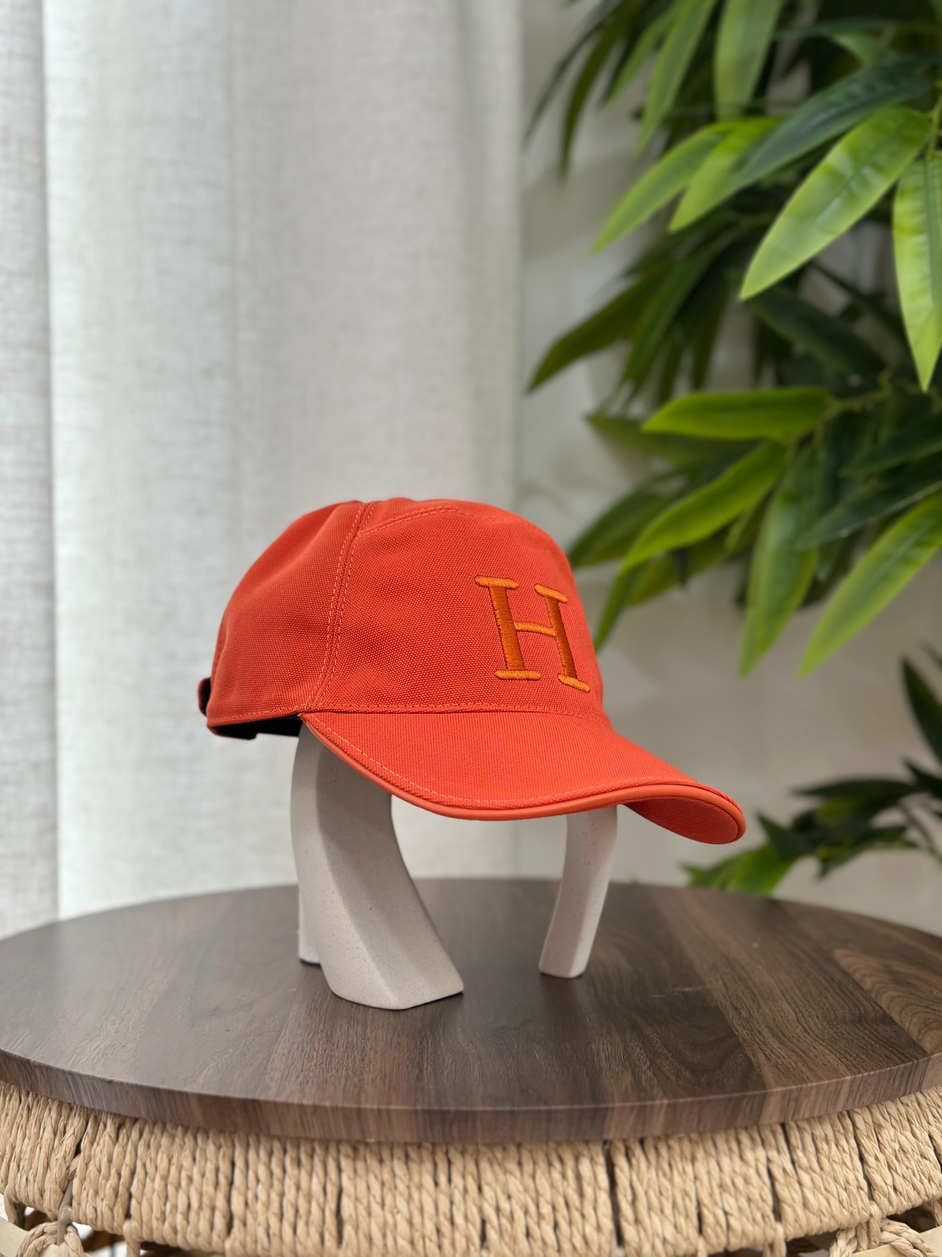 Hermès Nevada "H" Cap (Orange/Tonal)