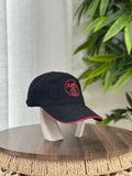 Hermès Nevada "H Circle" Cap (Noir/Rouge)