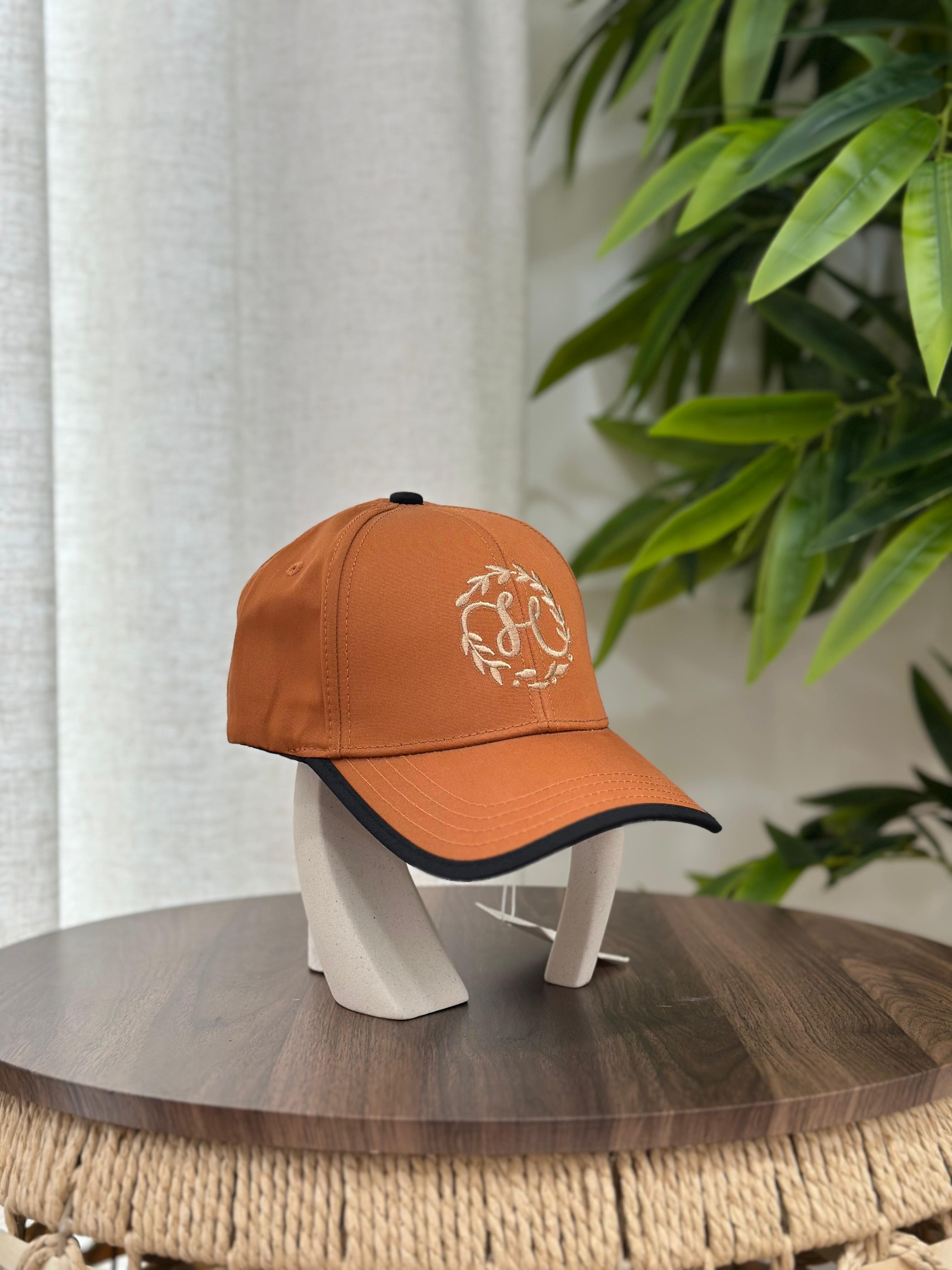 Hermès Serena "H" Couronne Cap (Orange/Noir)