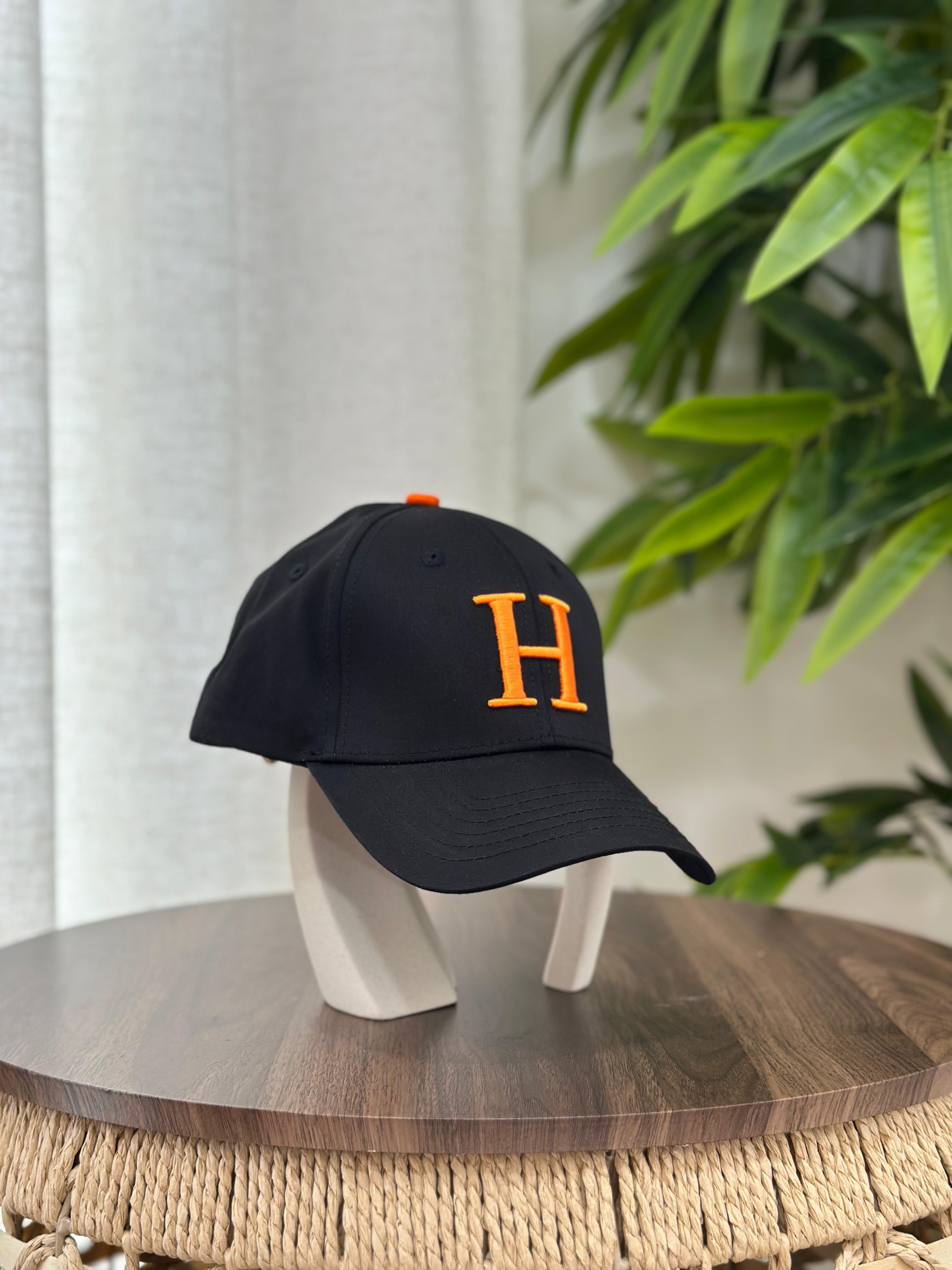 Hermès Nevada "H" Cap (Noir/Orange)