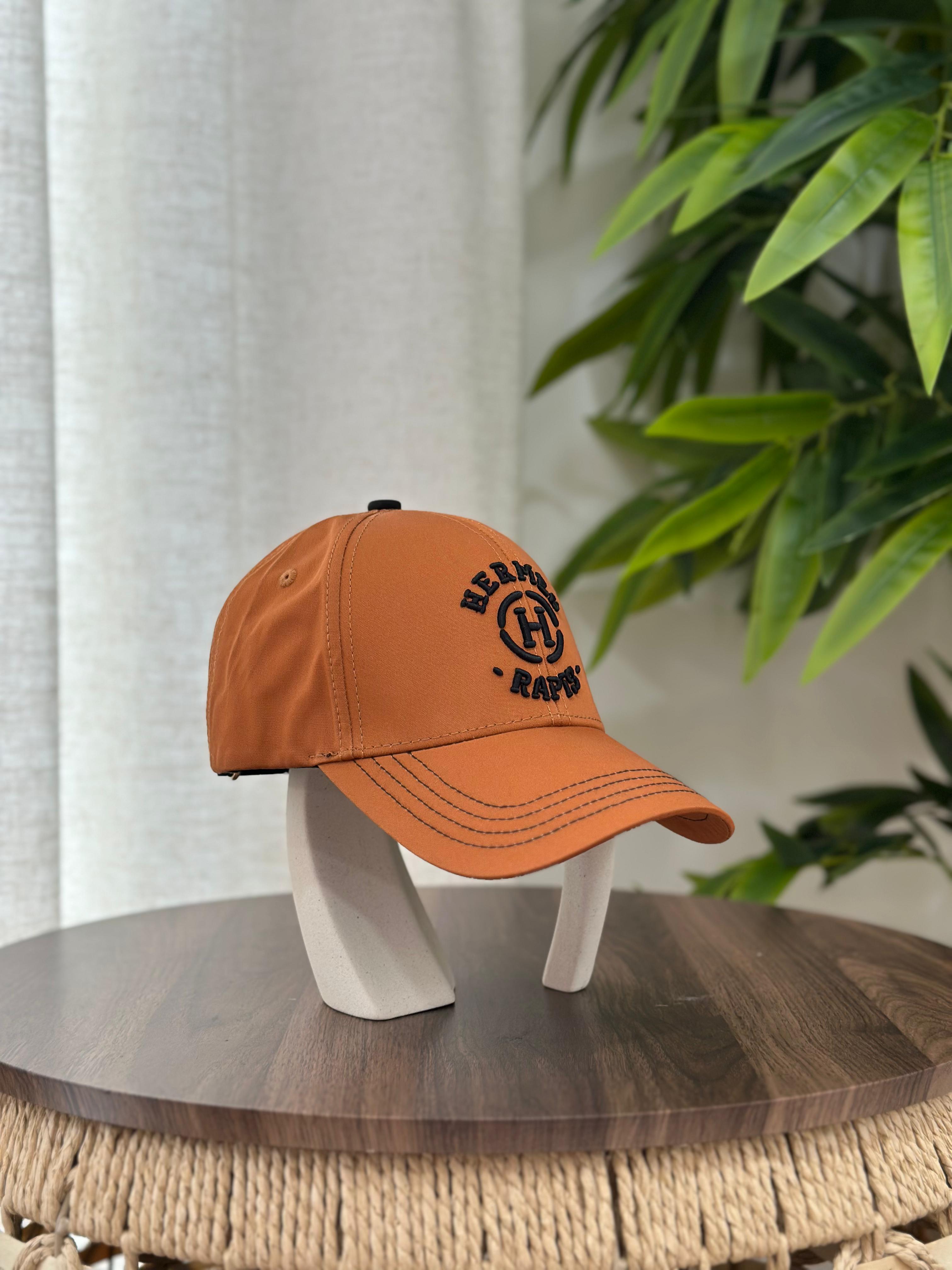 Hermès Miles "H Circle" Cap (Orange/Black)