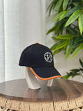 Hermès Serena "H" Couronne Cap (Noir/Orange)