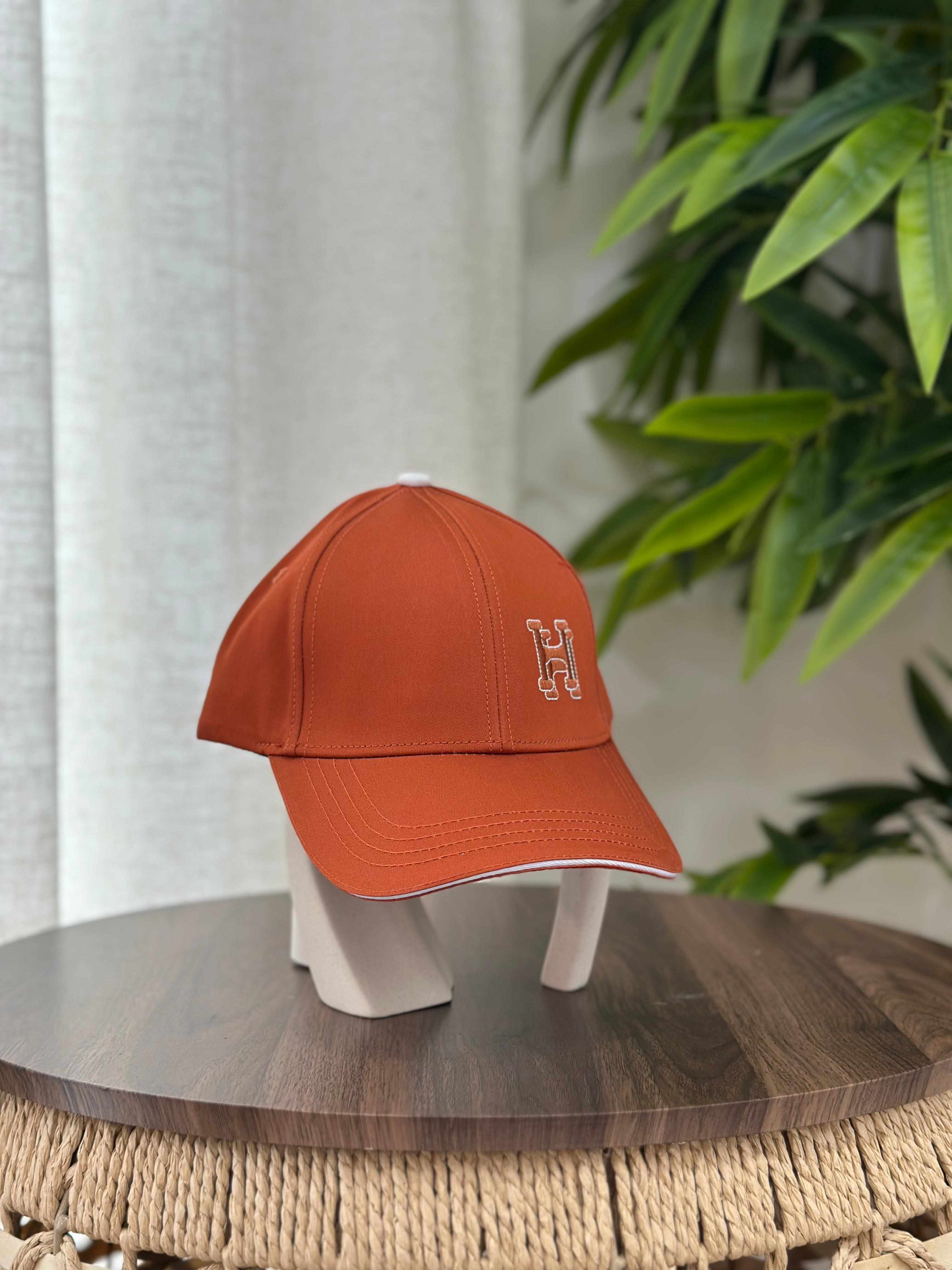 Hermès Nevada Baseball Cap (Orange/White)