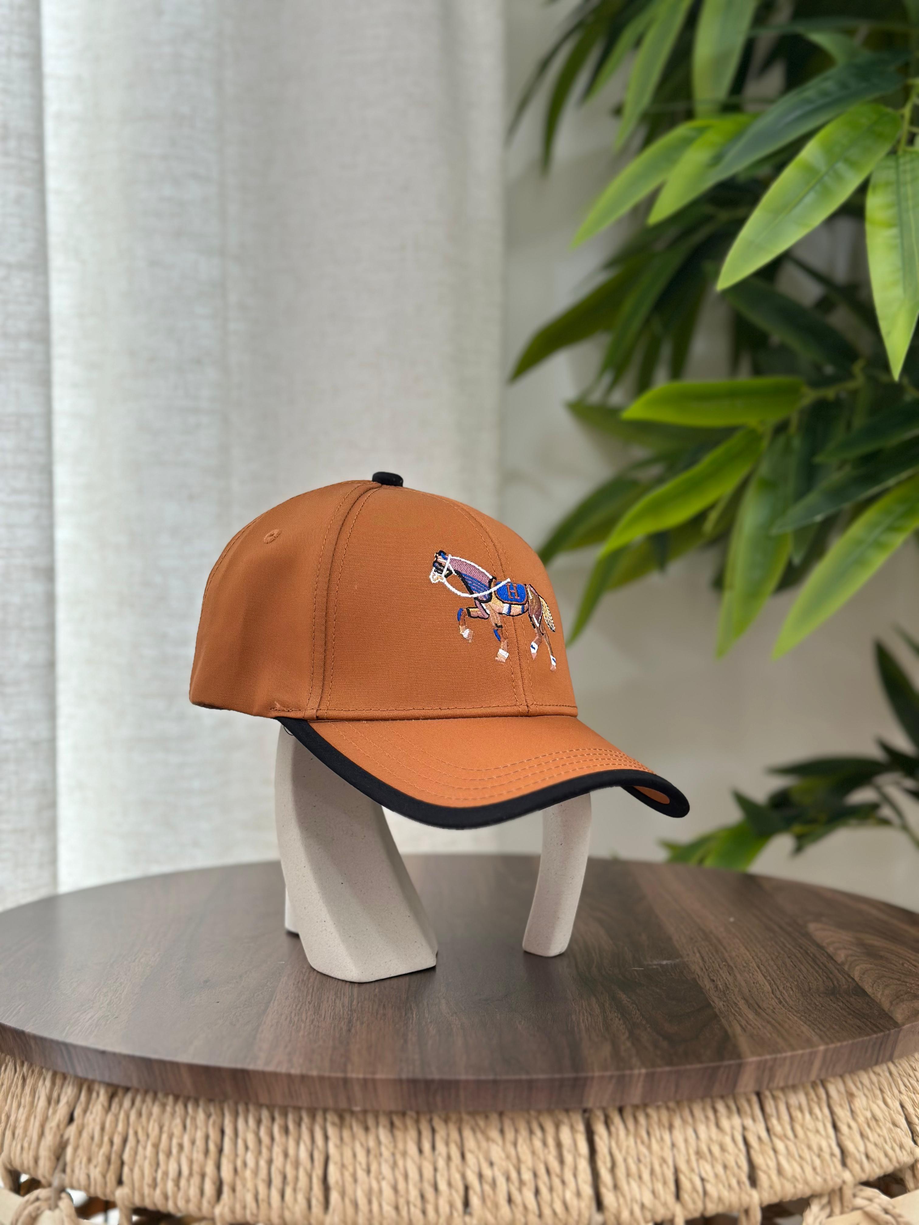 Hermès Steppe Baseball Cap (Caramel/Black)