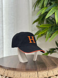 Hermès Nevada H Logo Baseball Cap (Black/Orange)