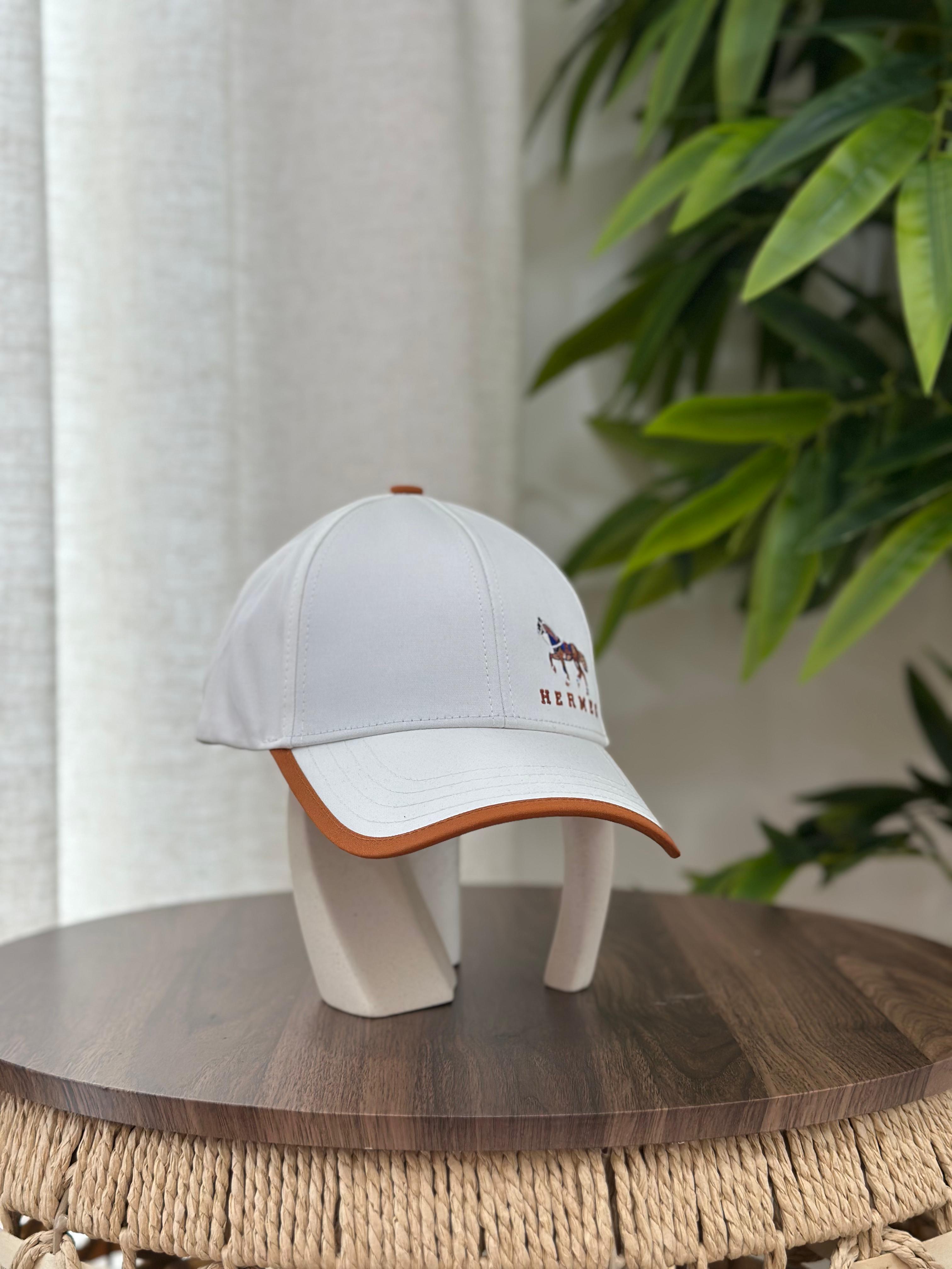 Hermès Steppe Baseball Cap (White/Orange)