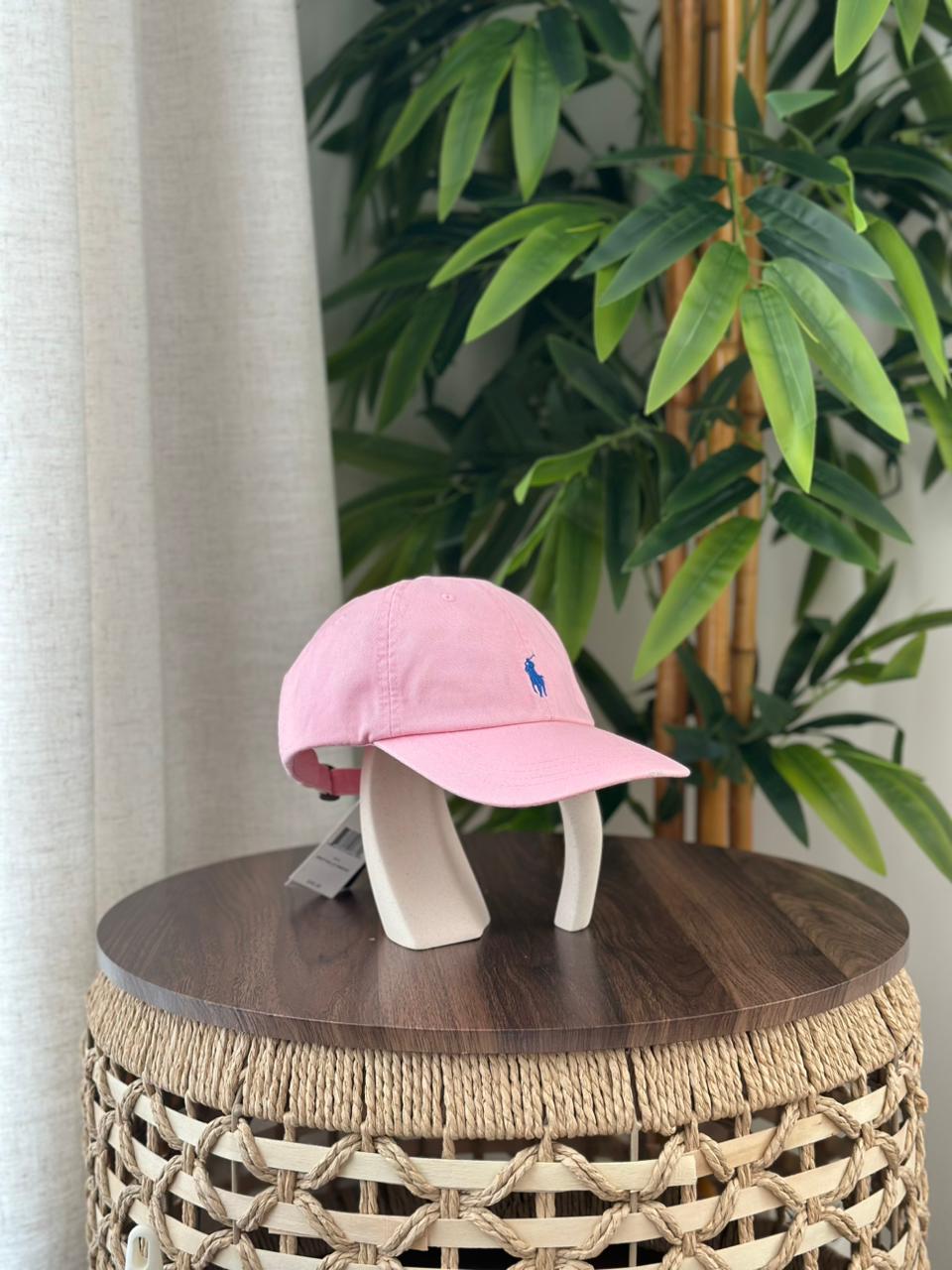Polo Ralph Lauren Cotton Chino Baseball Cap (Pink/Blue)