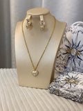 Dior Dioramour Jewelry Set (Gold-Finish Metal with White Resin Pearls)