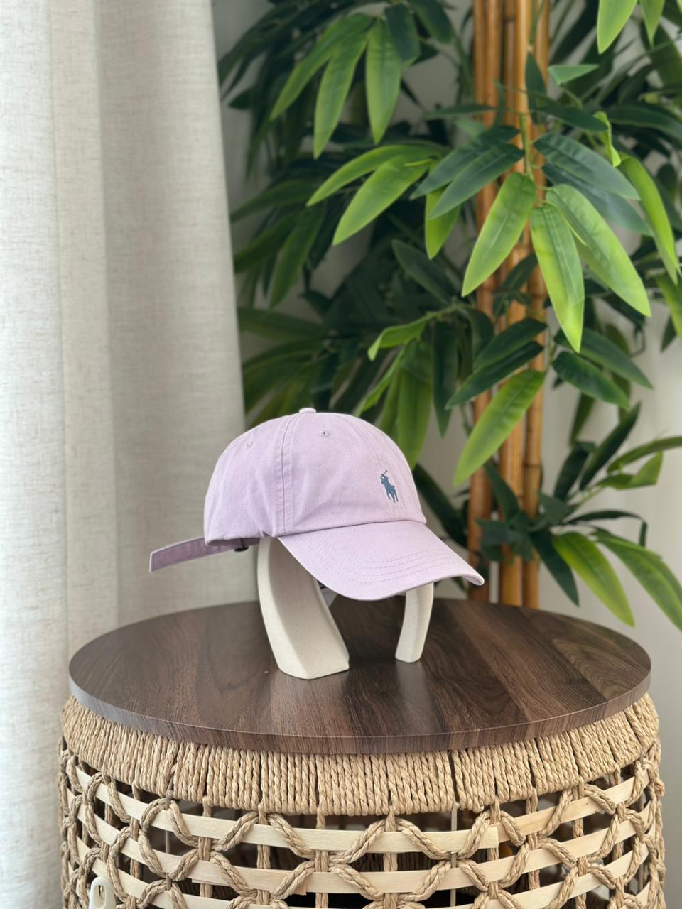 Polo Ralph Lauren Cotton Chino Ball Cap (Light Purple Lavender / Navy Blue Pony)