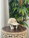 Miu Miu Distressed Logo Cap (Beige/Green)